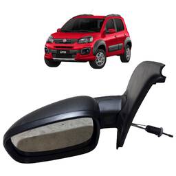 Retrovisor Manual Esquerdo Original Fiat Uno Drive 2017 2021