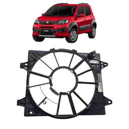 DEFLETOR RADIADOR ORIGINAL FIAT NOVO UNO MOBI FIREFLY 3CC