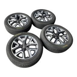 JOGO RODAS ARO 18 5 FUROS COM PNEUS 225/55 ORIGINAL JEEP