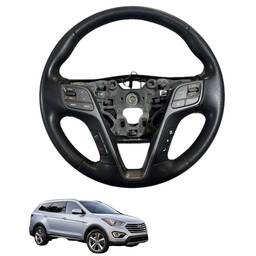 Volante Direção Comandos Hyundai Santa Fé 2015 Preto