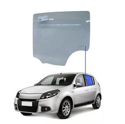 Vidro Porta Traseira Esquerda Sandero 2008 a 2014 Original