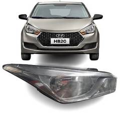 Farol Cromado HB20 2012 2013 2014 a 2017 2018 2019 Direito