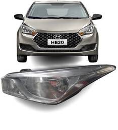Farol Cromado HB20 2012 2013 2014 a 2017 2018 2019 Esquerdo
