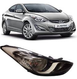FAROL MASCARA NEGRA ELANTRA 2012 2013 2014 2015 2016 DIREITO