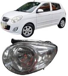 Farol Cromado Picanto 2009 a 2011 ESQUERDO RECUPERADO