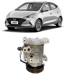 Compressor Ar Condicionado HB20 1.0 2012 2013 a 2022 Turbo