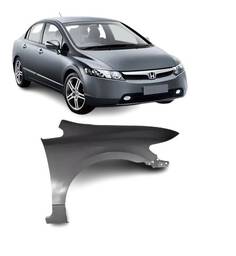 Paralama Direito Civic 2007 2008 S/ Furo Original Prata 