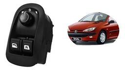 Botão Vidro Elétrico Peugeot 206 207 Duplo Com Retrovisor
