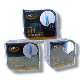KIT 2 LÂMPADAS SUPER BRANCAS H1 12V 55W WDC0870