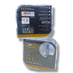 KIT 2 LÂMPADAS SUPER BRANCAS H1 12V 55W WDC0870