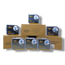 KIT 2 LÂMPADAS SUPER BRANCAS H1 12V 55W WDC0870