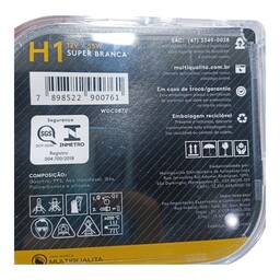 KIT 2 LÂMPADAS SUPER BRANCAS H1 12V 55W WDC0870