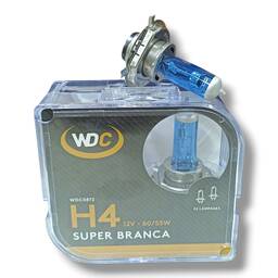 KIT 4 LAMPADAS H4 SUPER BRANCA 12V 60/55W WDC0872