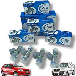 KIT 4 BICO INJETOR PALIO 1.8  FLEX DOBLO 1.8 FLEX 2004