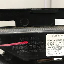 MOLDURA ESQUERDA PARACHOQUE TRASEIRO TIGGO 5X PRO 2024/25