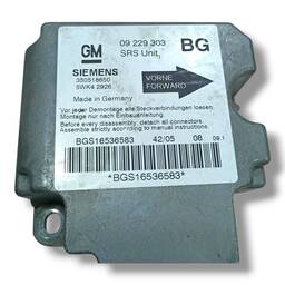 MÓDULO AIR BAG GM ASTRA ZAFIRA 2004 A 2012 09229303