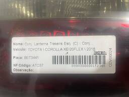 LANTERNA TRASEIRA ESQUERDA COROLLA 2015 A 2017 (MALA) C/ LED