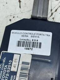 MODULO CONFORTO PORTA TRAS TOYOTA SIENTA 2003 A 2015