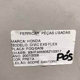 SONDA LAMBDA PÓS CATALISADOR HONDA CIVIC 1.8 2005/2012