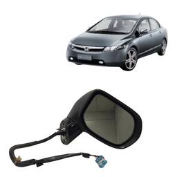 Retrovisor Direito Civic 2007 2008 a 2011 C/ Pisca