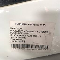 TAMPA TRASEIRA FOX 2015 2016 A 2022