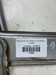 MÁQUINA DE VIDRO PORTA DIANTEIRA DIR COROLLA FIELDER 03 A 08