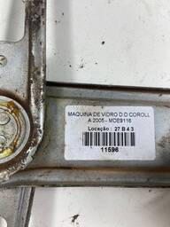 MÁQUINA DE VIDRO PORTA DIANTEIRA DIR COROLLA FIELDER 03 A 08