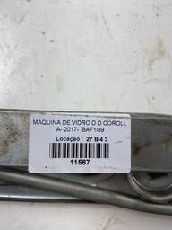 MÁQUINA VIDRO PORTA DIANTEIRA DIREITA COROLLA 2015 A 2019
