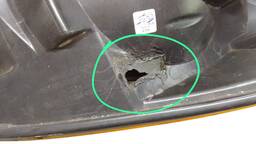 FAROL ESQUERDO SANDERO 2012 A 2014 MASC CINZA AVARIA 