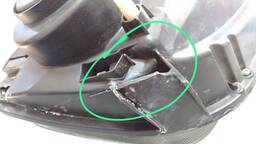 FAROL ESQUERDO DUSTER 2012 A 2015 MASC MEGRA AVARIA 