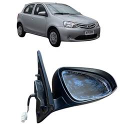 Retrovisor Direito Etios 2014 a 2021 Eletrico S/Seta Prata 