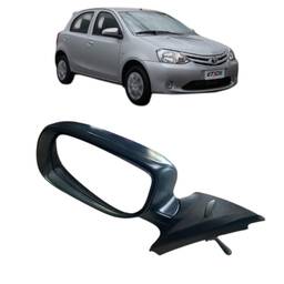 Retrovisor Esquerdo S/Seta Etios 2014 a 2021 Manual Preto