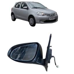 Retrovisor Esquerdo Etios 2014a2021 Eletrico S/Seta Vermelho