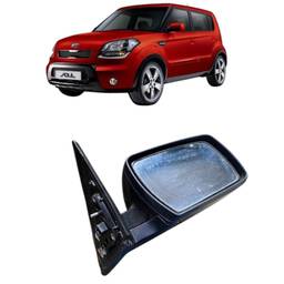 Retrovisor Direito Soul 2010 a 2014 S/Seta Preto 5 Pino