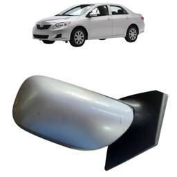 Retrovisor Esq. Corolla 2009 a 2014 Prata S/ Pisca 3 Pinos