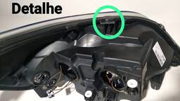 FAROL ESQUERDO AGILE10/13 MONTANA 2011 A 2021 MASCARA NEGRA