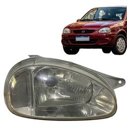 Farol Direito Corsa 1995 1996 a 2010 Lente Lisa