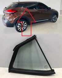 Vidro Porta Traseira Direita Fixo Kicks 1.6 16v 2017 a 2021