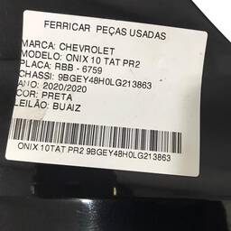 PARALAMA DIREITO ONIX 2020/