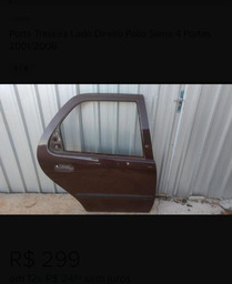 Porta Traseira Lado Direito Palio Siena 4 Portas 2001/2006