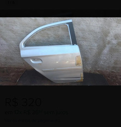 Porta Traseira Direita Onix Prisma 2013 A 2019