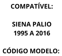 MÁQUINA DE VIDRO PORTA DIANTEIRA ESQ PALIO SIENA 96 A 13 MAN