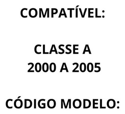 MÁQUINA DE VIDRO PORTA TRAS ESQ MERCEDES CLASSE A 99/05 MAN