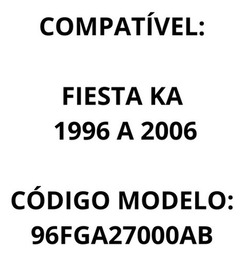 MÁQUINA DE VIDRO PORTA TRASEIRA DIREITA FIESTA 97 A 02 MAN