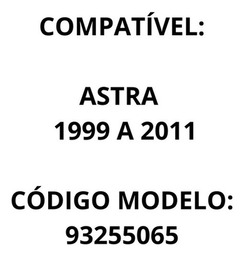 MÁQUINA DE VIDRO PORTA TRASEIRA ESQUERDA ASTRA 1998 A 2011