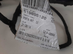 CHICOTE DA PORTA DIANTEIRA DIREITA JEEP RENEGADE 2017 A 21