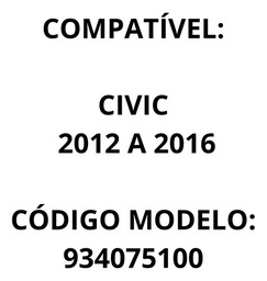 MÁQUINA DE VIDRO PORTA DIANTEIRA DIREITA CIVIC G9 2012/2016
