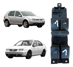 Botão Vidro Eletrico Golf Passat Bora 2000 A 2003 Com Detalh