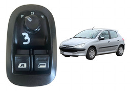 Botão Interruptor Vidro Elétrico Peugeot 206 Com Retrovisor