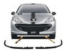 Spoiler Dianteiro Esquerdo Peugeot 207 2009 2015 9683107477